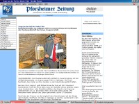 Screenshot: Pforzheimer Zeitung vom 29.11.2005 Screenshot: Pforzheimer Zeitung vom 29.11.2005