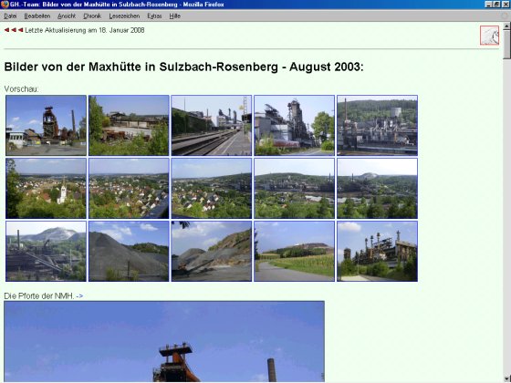 Screen-Shot der alten Seite Mitte Februar 2008. Screen-Shot der alten Seite Mitte Februar 2008.